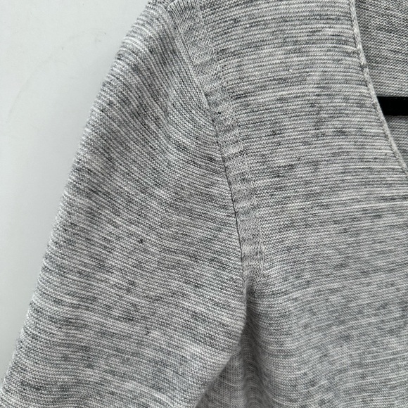 PURE JILL Linen blend V neck woman quiet luxury soft classic grey tunic.  SMALL - Picture 5 of 14